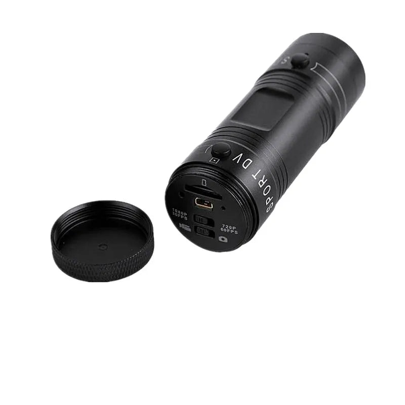 IP6 Sports Camera in Black with 120 degree wide angle lens and waterproof aluminium alloy shell