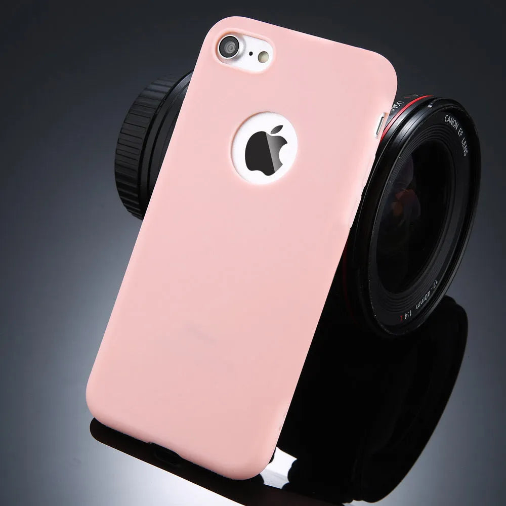 Candy colour soft silicon TPU iPhone case for multiple models including XR XS Max X 7 6
