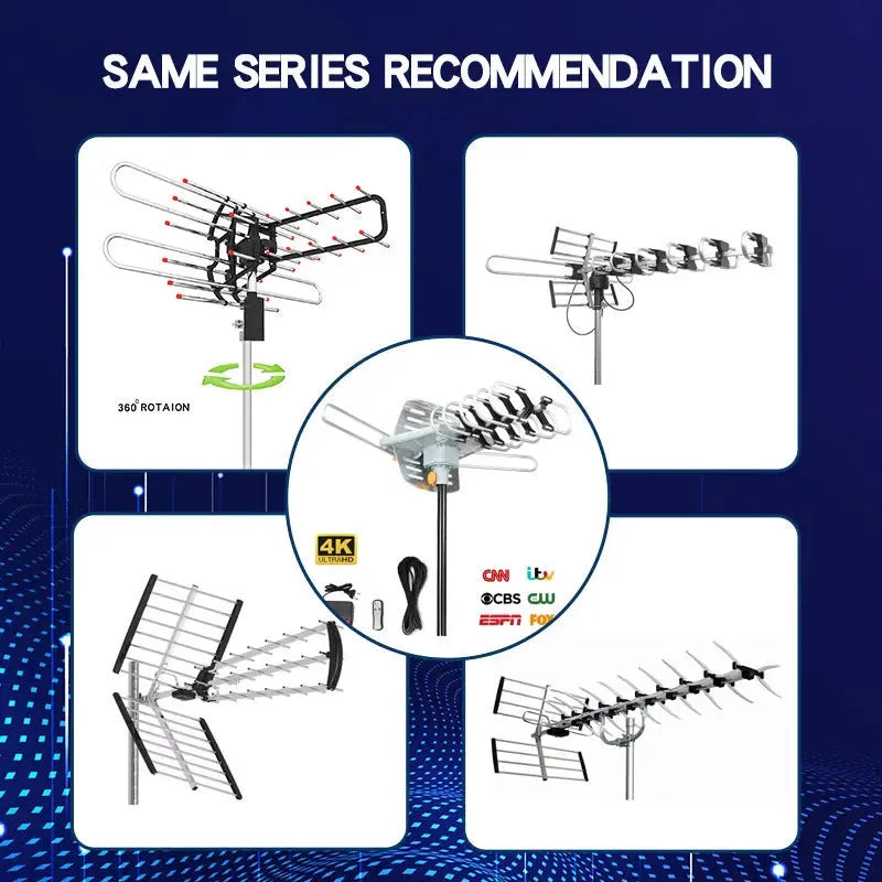 GR-1002 outdoor rotatable high gain digital television antenna for VHF UHF reception