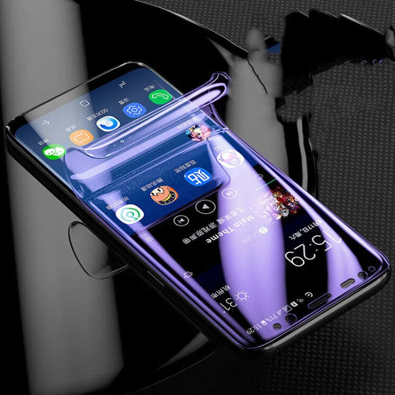 Purple light hydraulic hydrogel curved screen protector for Samsung Galaxy S series phones