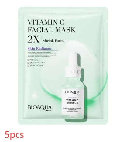 Single-use gel facial sheet mask in packaging, 30g collagen or hyaluronic acid formula.