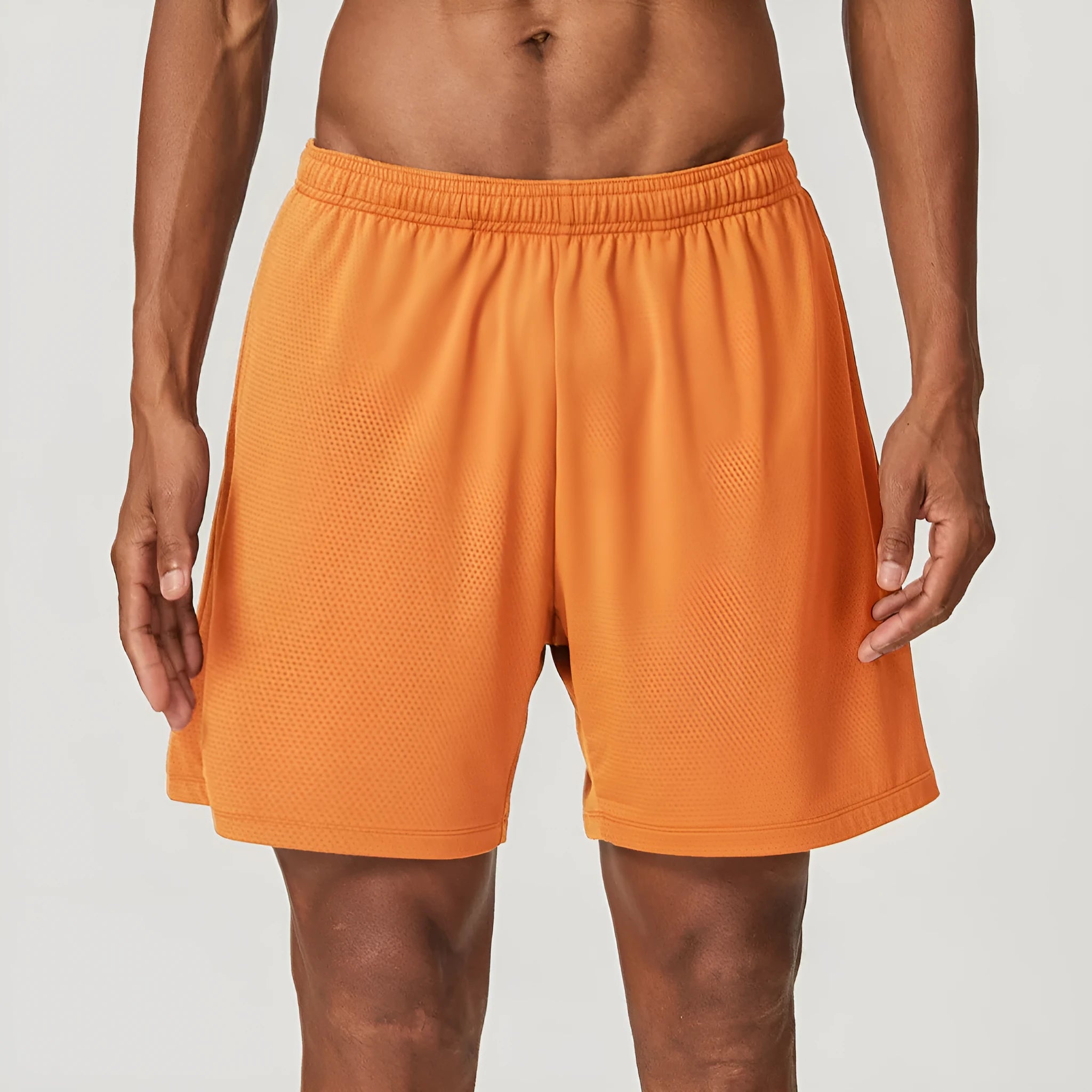 Men's quick-drying double-layer running shorts in multiple colours with mid-waist design for gym workouts