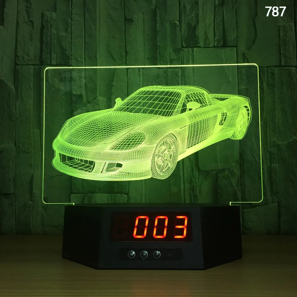 3D glowing dolphin night light with wireless charging and remote control on table