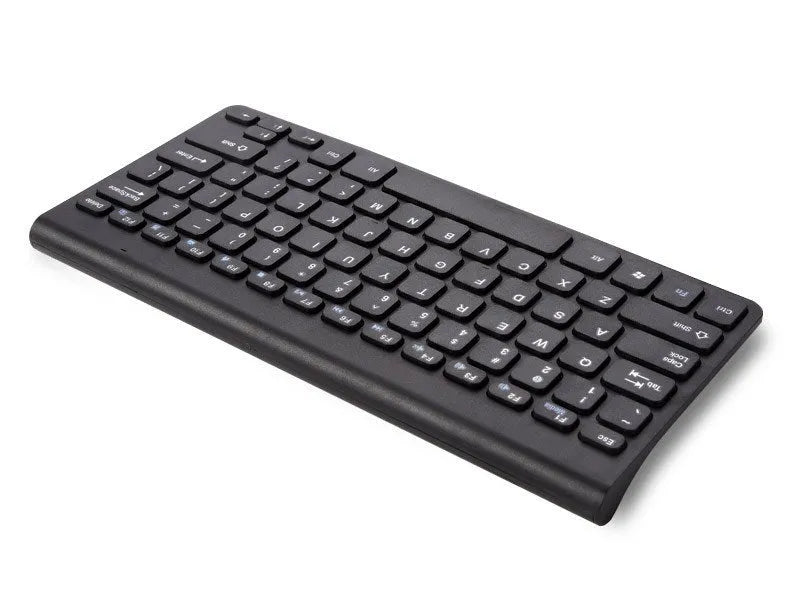 Black wireless keyboard and mouse set with 78 keys and 4 buttons