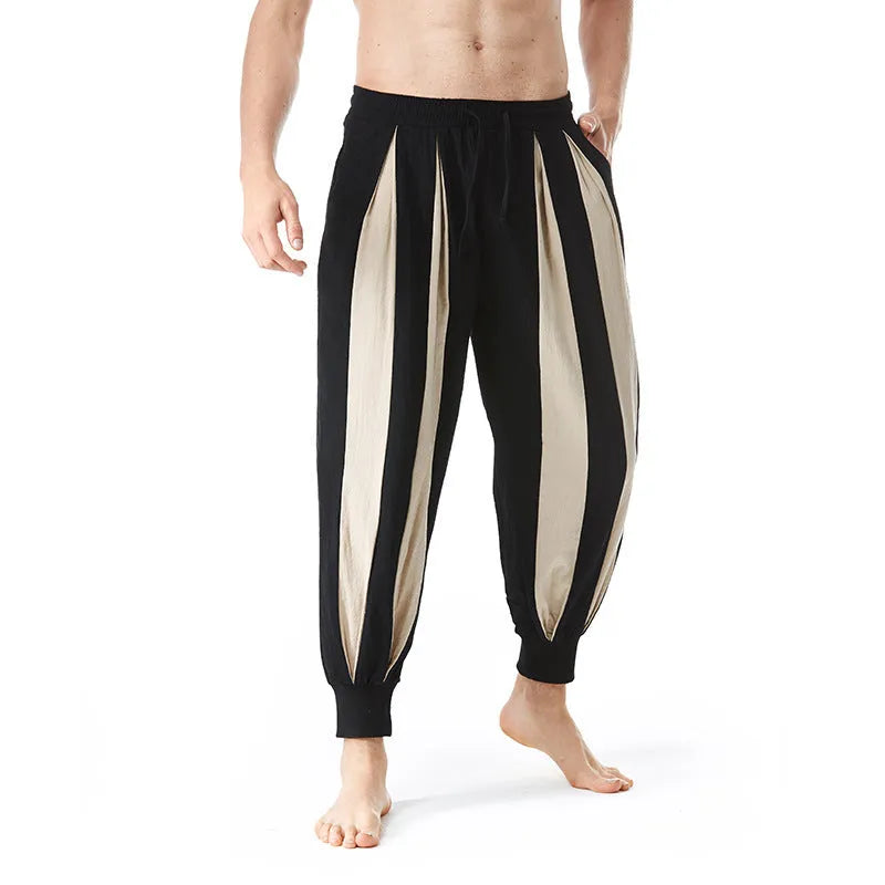 Men's straight-leg casual trousers in khaki colour, showing front view.