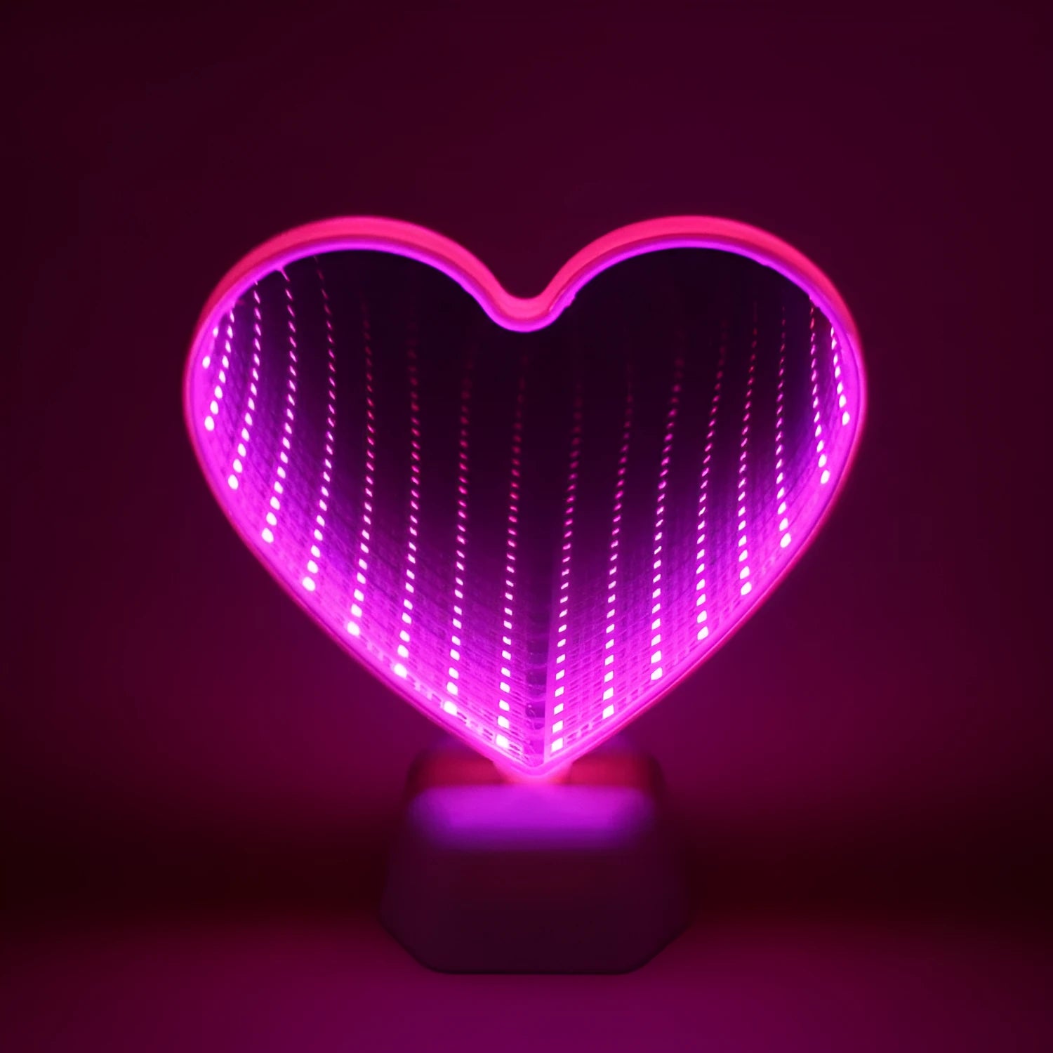 LED double-sided love tunnel light with rose red illumination, plastic construction