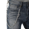 Full rhinestone ball waist chain in white metal mosaic style for women