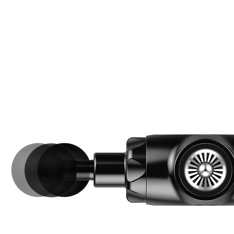 Professional muscle relaxation massager massage gun showing black and white colour options
