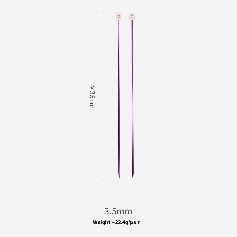 Set of lengthened crochet hooks in various sizes from 2.0mm to 10.0mm, each with a protective end cap.
