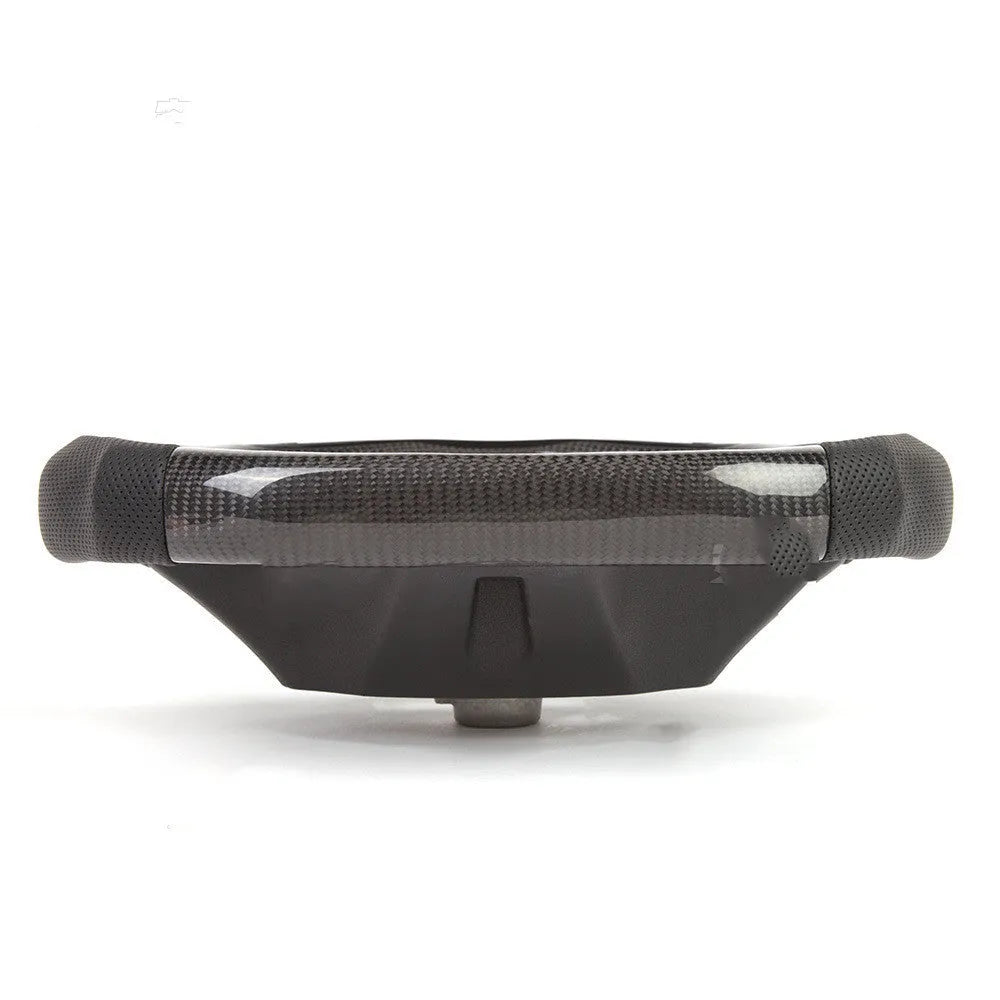 Black carbon fibre BMW steering wheel with LED controls and heating function