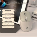 Mute dual-mode wireless Bluetooth computer mouse in Matcha Green colour on a desk.
