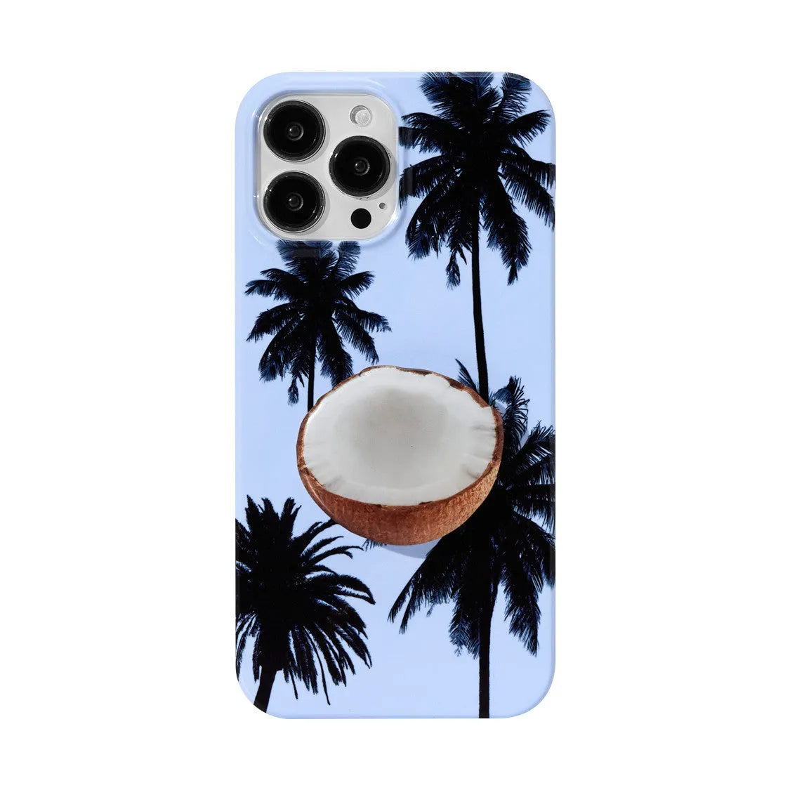 Summer Coconut design TPU iPhone case with bracket combination option for iPhone 14 13 12 11 X models