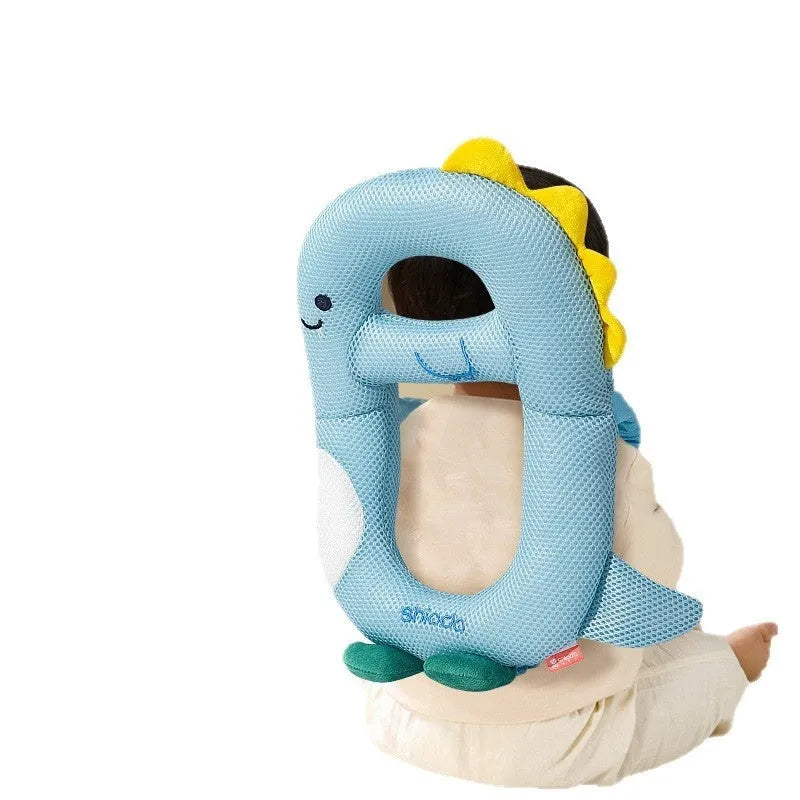 Baby anti-collision pillow with cartoon animal designs for toddling fall protection in kneecap and sock styles