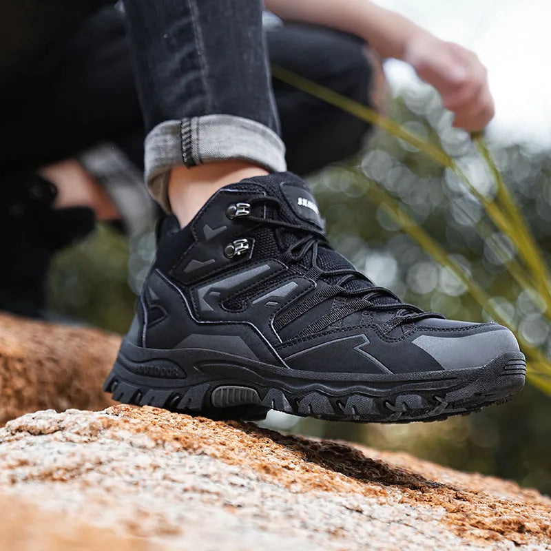Low-top hiking sneakers with flannel upper and natural rubber outsole in multiple colour options