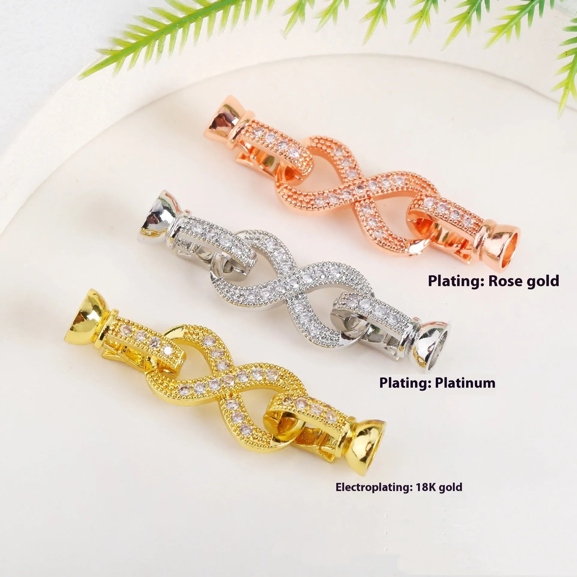 Small gold plated necklace buckle for DIY jewellery making