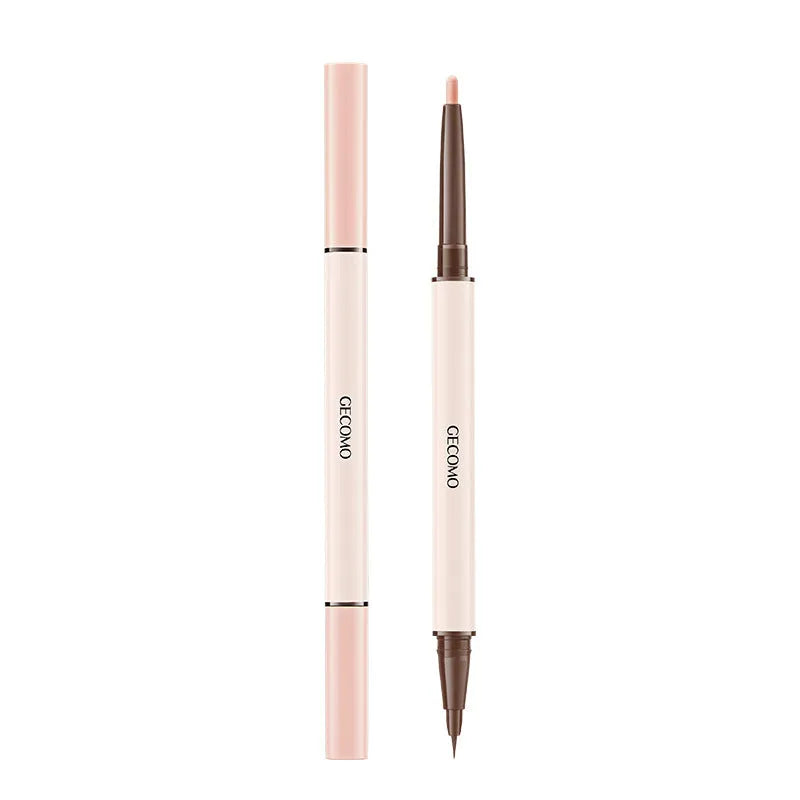 Double-headed silkworm eyeliner pen with stereoscopic star eyes design in pearlescent colours