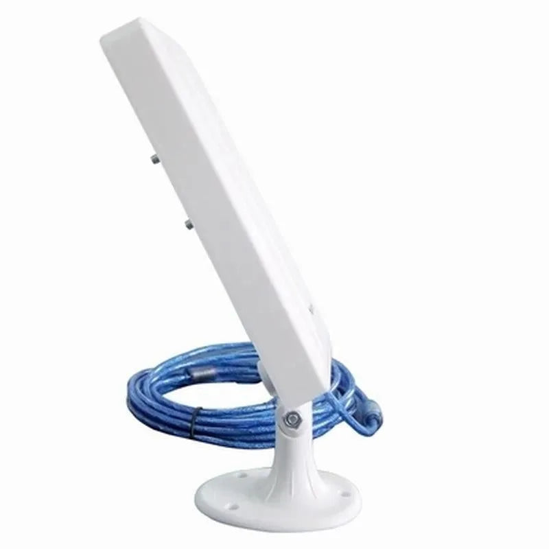 White USB wireless network adapter with high power transmission for 2.4GHz Wi-Fi connectivity