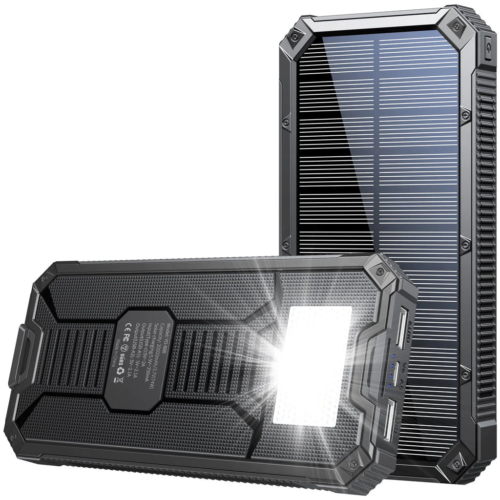Outdoor solar charging unit 20000mAh wireless charger in orange plastic shell