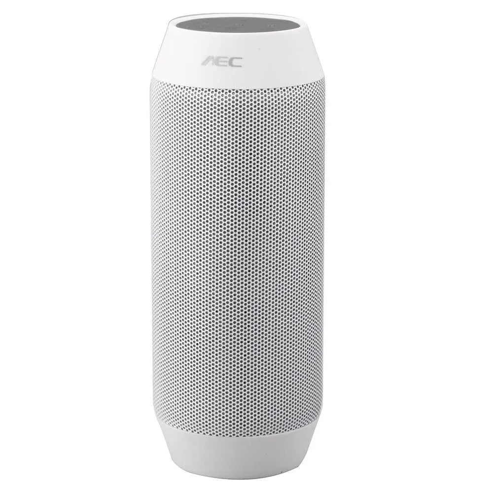 Black or white mini Bluetooth stereo speaker with colourful LED lights displaying 360° sound.