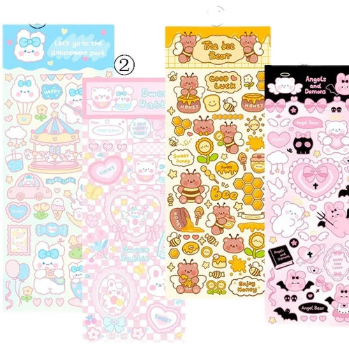PVC waterproof cartoon-style decorative sticker for notebooks and office stationery.