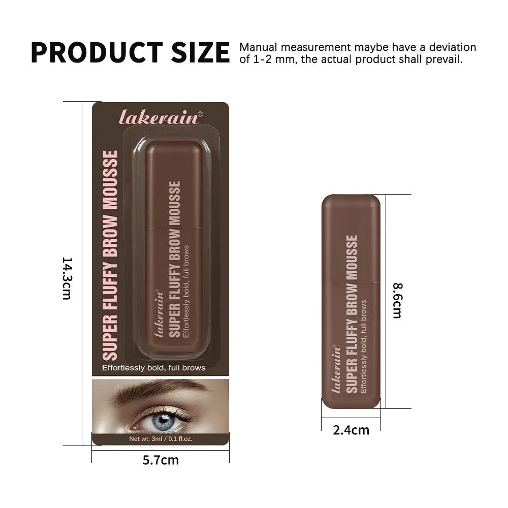 Eyebrow cream for 3D shaping and natural thatch effect in brown and black colour options