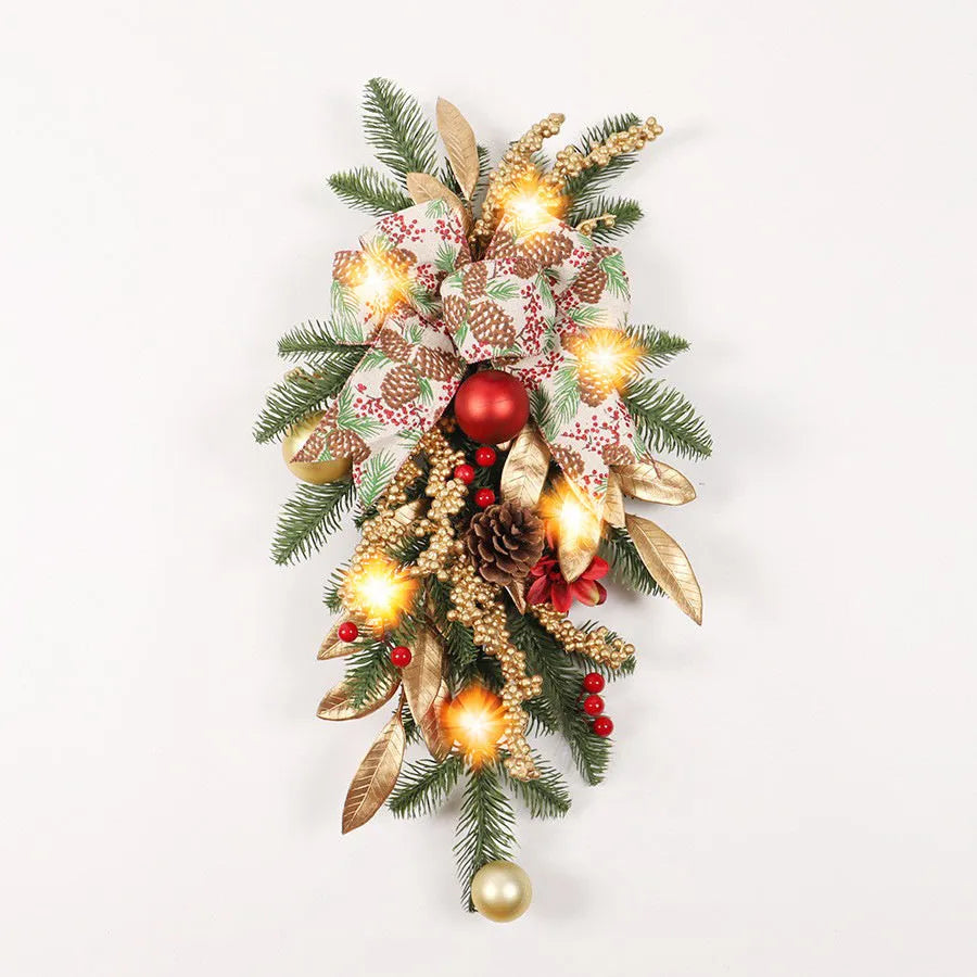 Artificial plastic Christmas garland in American country style available in four decorative variations