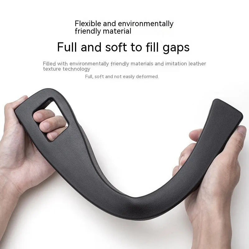 Black plastic car seat gap storage organiser pocket with handle