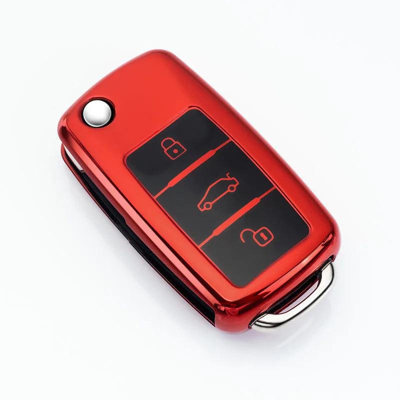 Volkswagen Model A car key cover case in TPU material showing four colour options