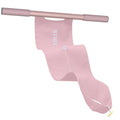 Grey and pink yoga multi-function stretching tool for shoulders, back and hips.