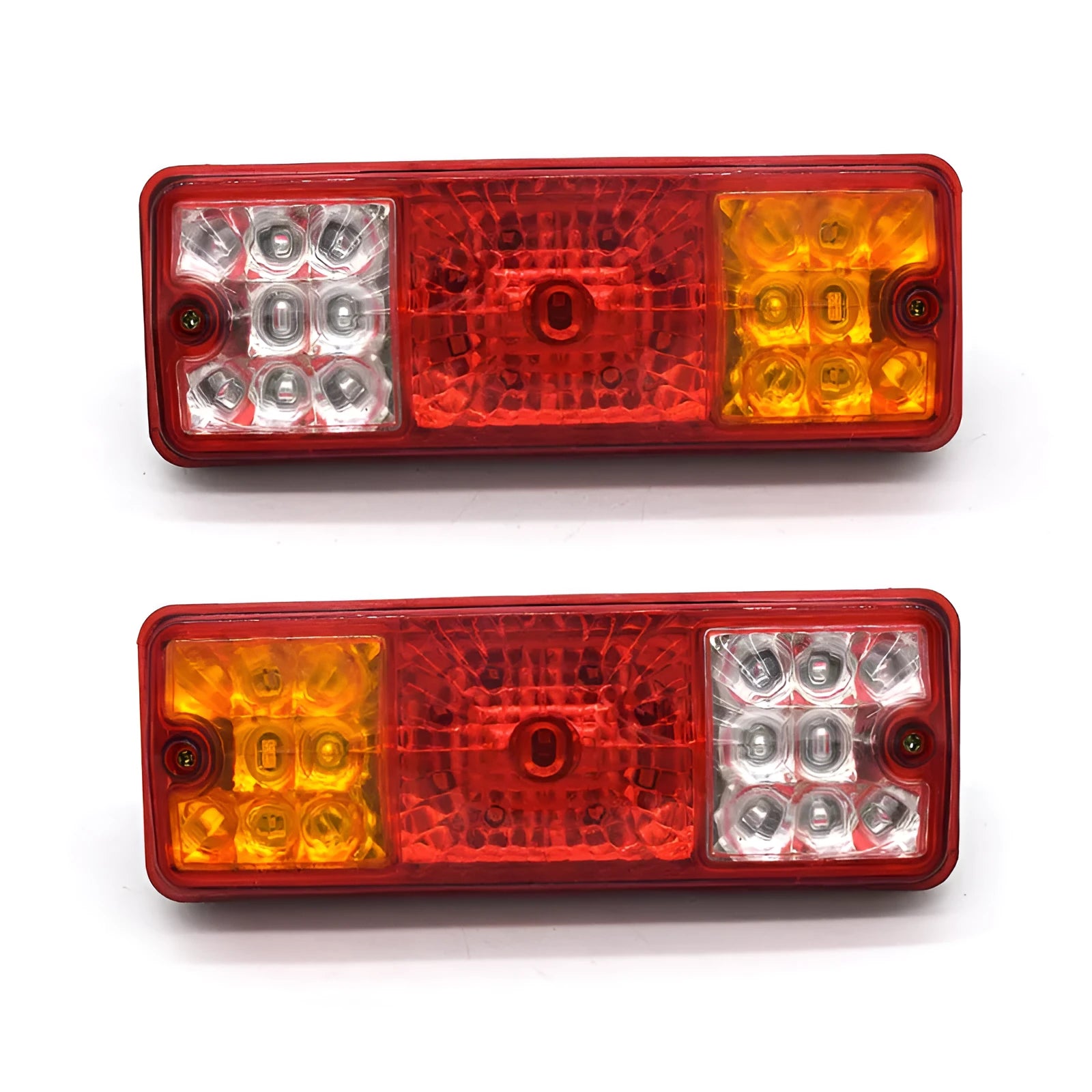 Black integrated shell electric tricycle taillight with dimensions 200mm by 70mm