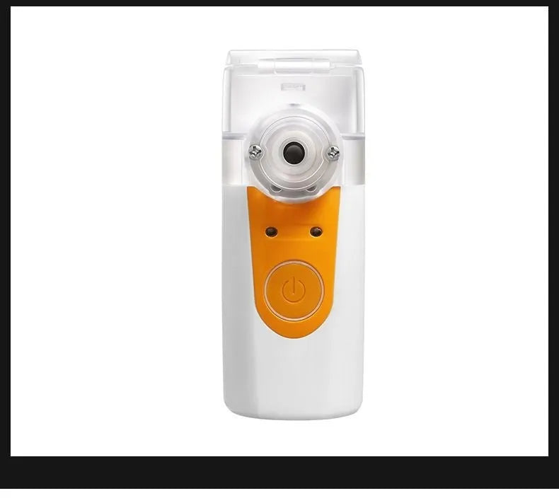 Handheld columnar USB nebuliser spray machine with a water tank, for quiet household use.