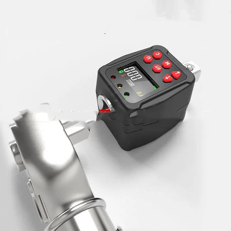 Digital torque meter with display on head, 1/2-inch drive, three-piece set for workshop use