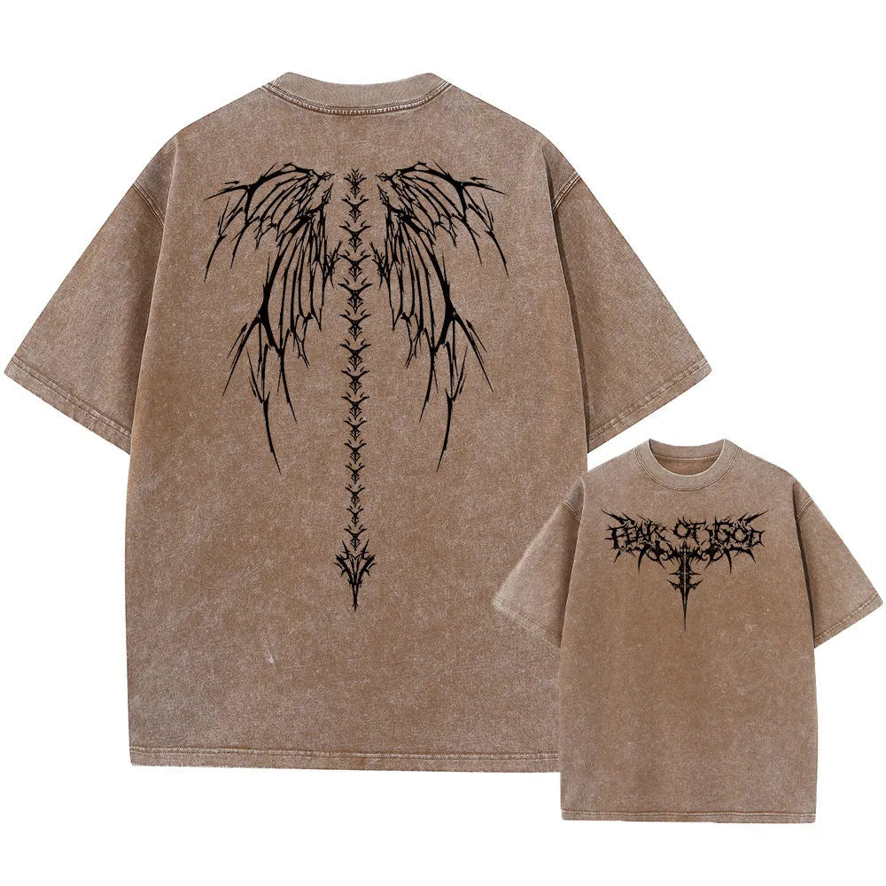 Men's oversized loose fit cotton t-shirt with drop shoulder short sleeves in a solid colour.