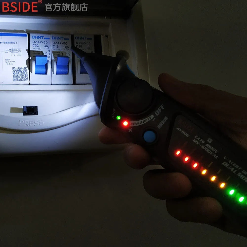 Smart sensor test pencil with round head tip for high-voltage electrical detection