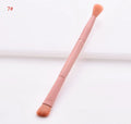 10-piece wooden handle makeup brush set with nylon bristles for professional cosmetic application
