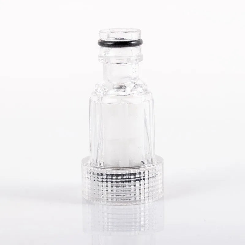 Transparent plastic inlet joint with filter screen for Karcher K2-K7 pressure washers
