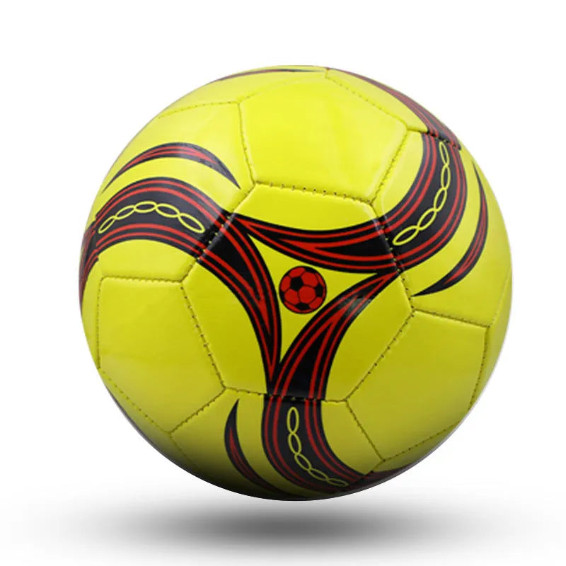 PVC machine-sewn training football in multiple sizes and colour designs including Red Dragon Roll and Tornado patterns
