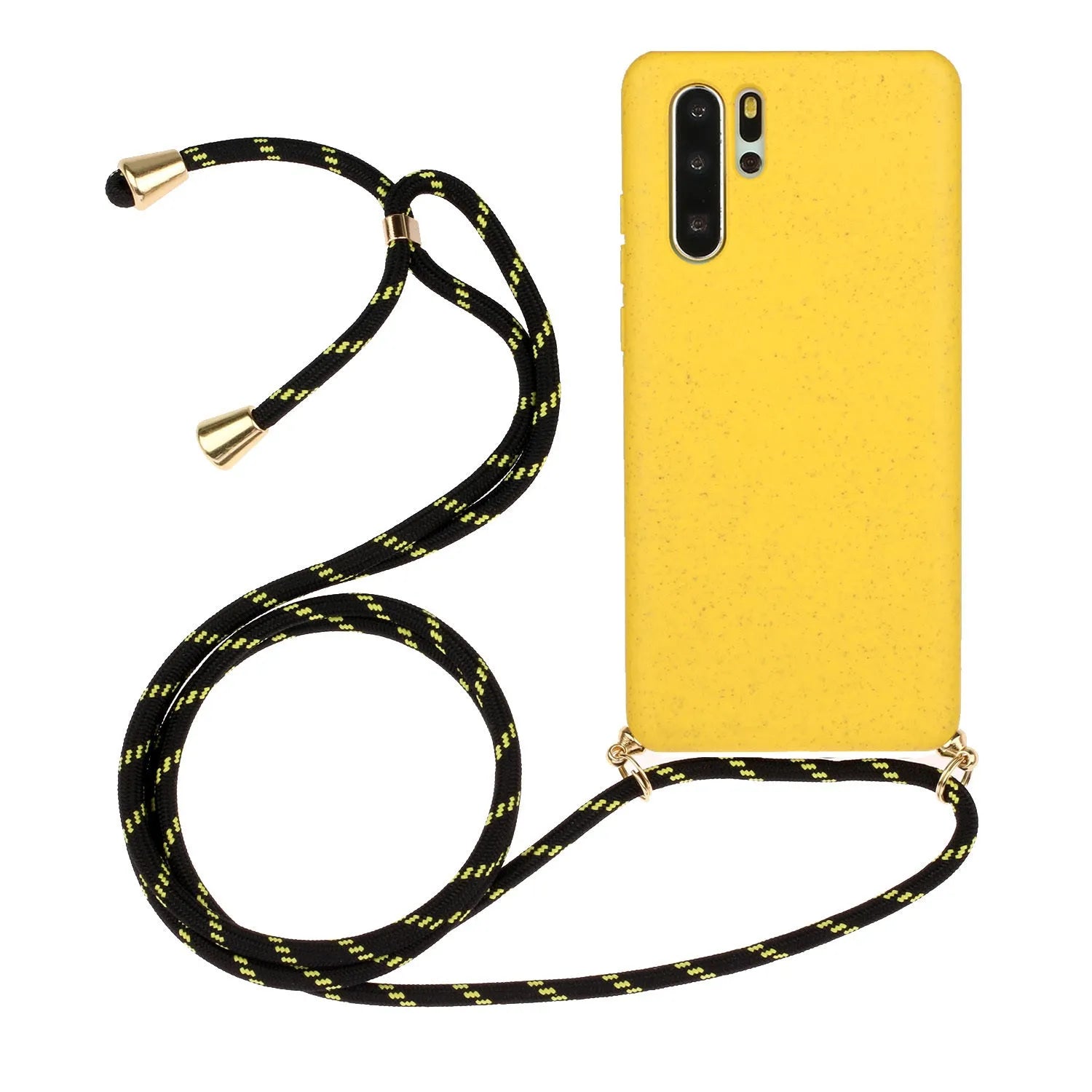 Huawei P30 phone case with wrist lanyard in floral painted design