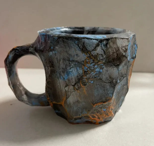 400ml mineral crystal resin coffee mug with handle in various colour options