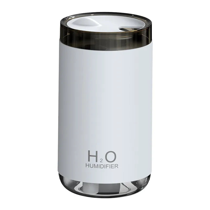 White jellyfish design USB humidifier with nano mist and warm night light on a desk