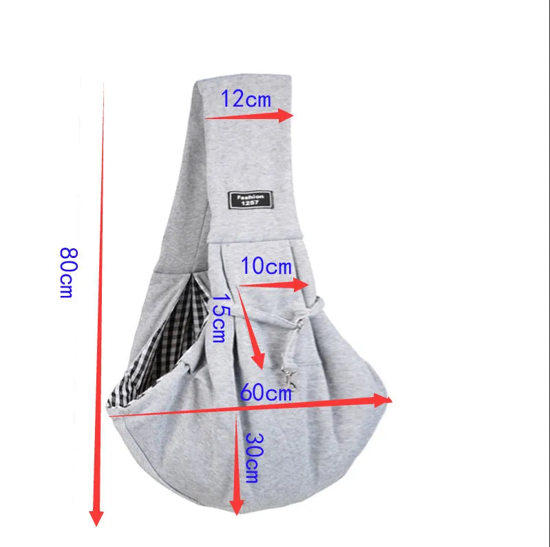 Large folding cat messenger backpack in multiple colours, shown with sturdy shoulder strap.