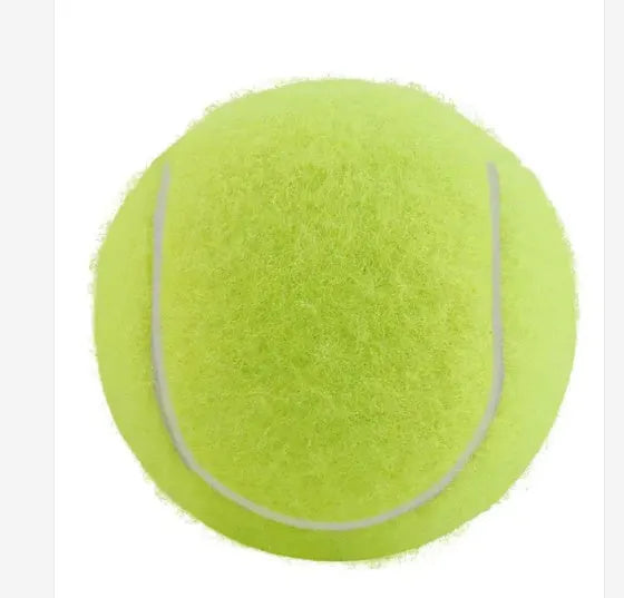 6.3cm rubber dog tennis ball in bright colours for bite-resistant fetch and training