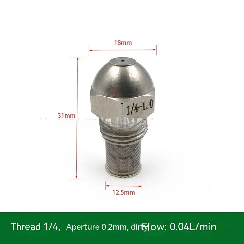 304 stainless steel fine atomization spray nozzle with external thread and filter screen