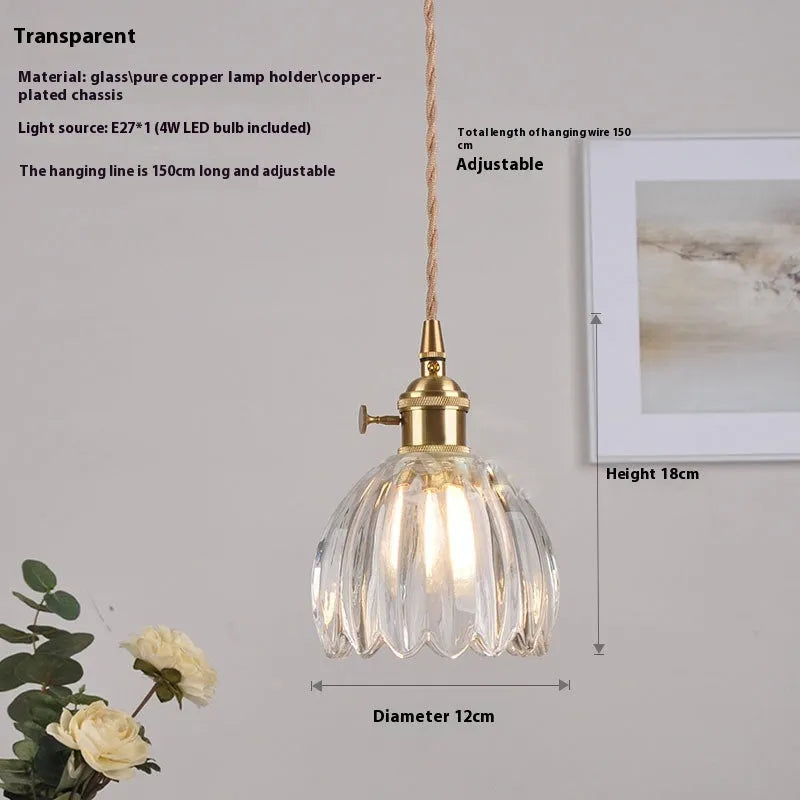 Vintage glass flower chandelier with Nordic styling in multiple colour options