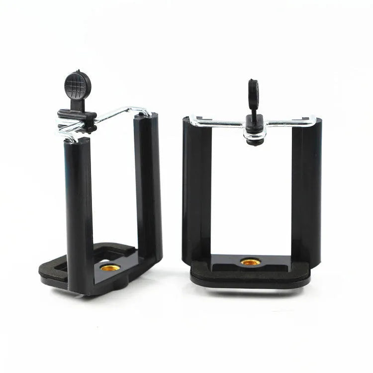 Black U Clip mobile phone holder with flexible adjustable arm for universal smartphone mounting