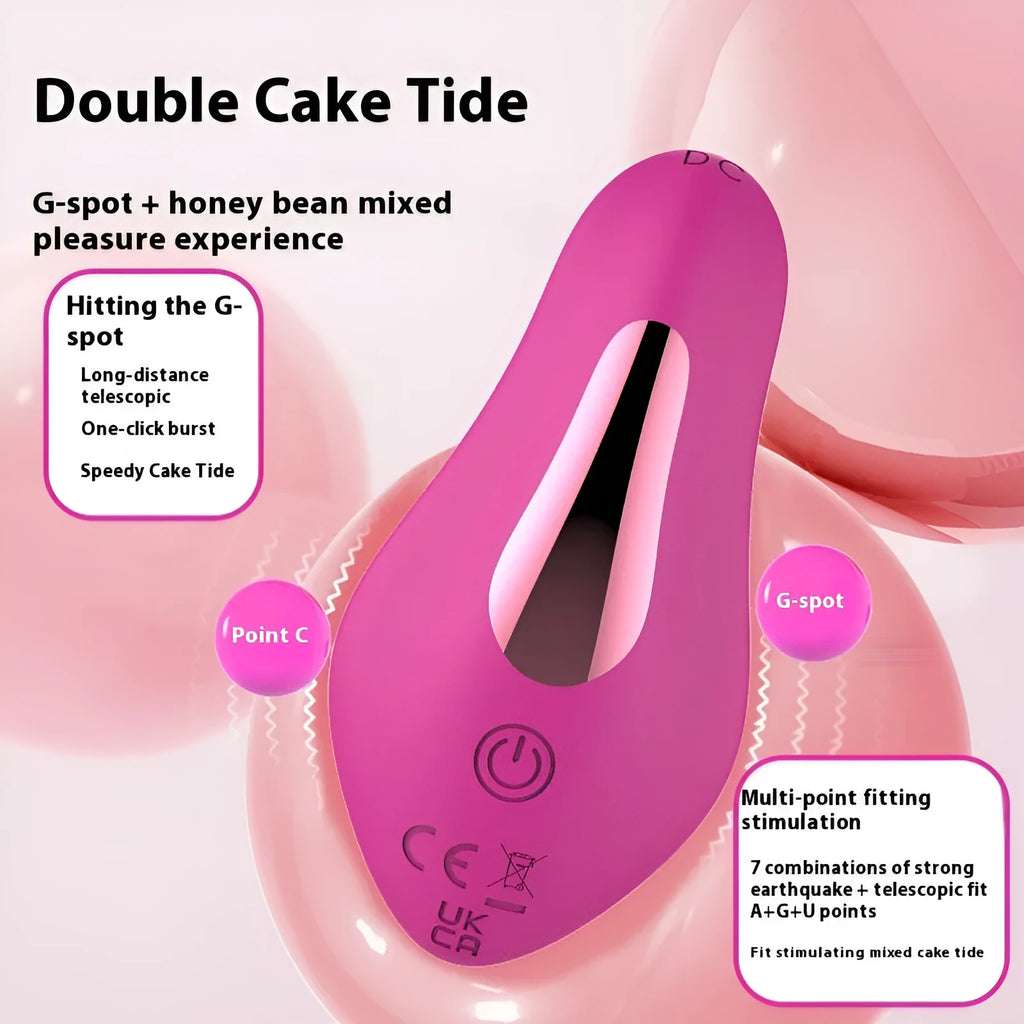 Rose Red female massager with cute butterfly shape featuring wireless APP control and USB charging port