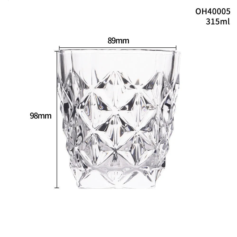 Thick bottom crystal whiskey shot glass in selected colour with 301-400ml capacity