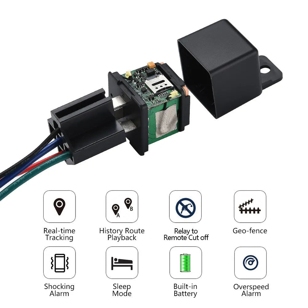 ST-907 GPS vehicle tracker with ABS plastic housing for motorcycle anti-theft security