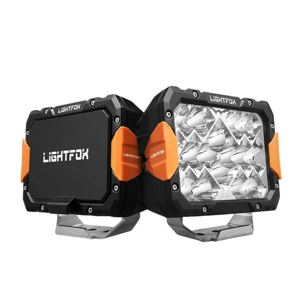 Universal LED front bumper light kit with black aluminium housing for off-road vehicle retrofitting
