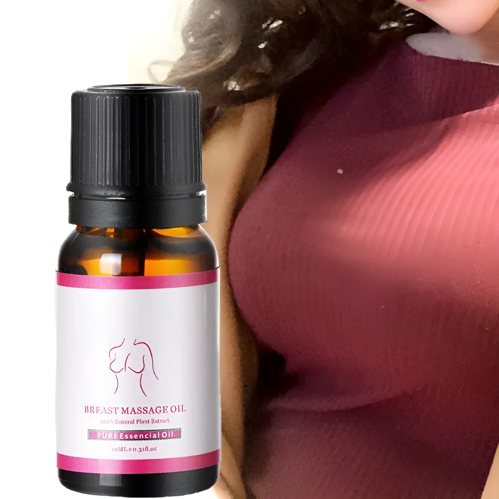 Breast straight oil 10ml in a small bottle for bust contouring serum treatment